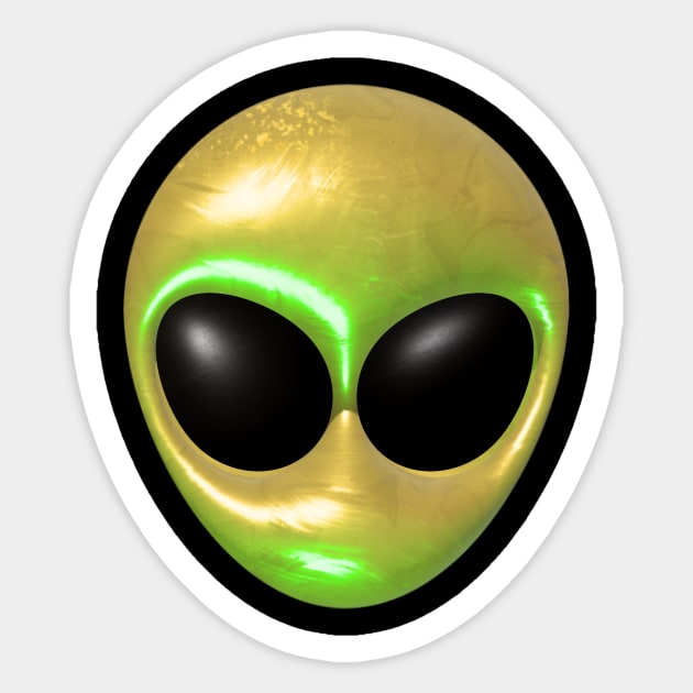 Alien Head Sticker by From The Mind